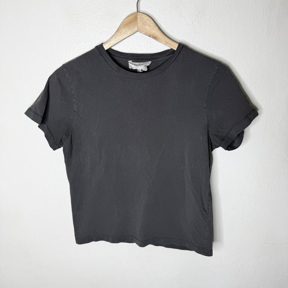 Ba&sh Gray T-shirt Short Sleeve Tee Shirt Minimalist Casual Women's 0